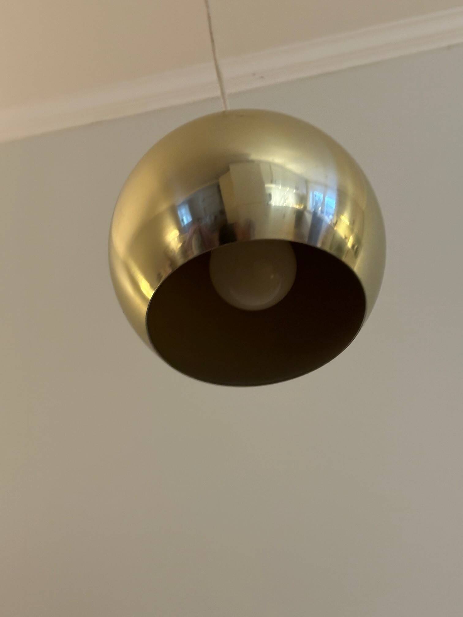 70s gold pendant light - Sweden