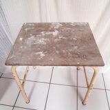 Workshop table wooden top metal base