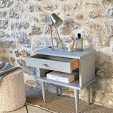 Bedside table with spindle legs