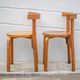 Set of 2 Alvar aalto bentwood chairs model 68, Artek Finland