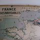 Old school map of geography France aviation waterways TSF by Gibert