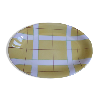 Plat ovale collection Hossegor jaune Salins