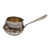 Tea strainer, art deco, silver metal.