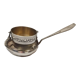 Tea strainer, art deco, silver metal.