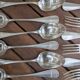 Set of 6 silver plated metal forks and spoons 20g with medallion f