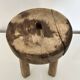Patinated tripod stool