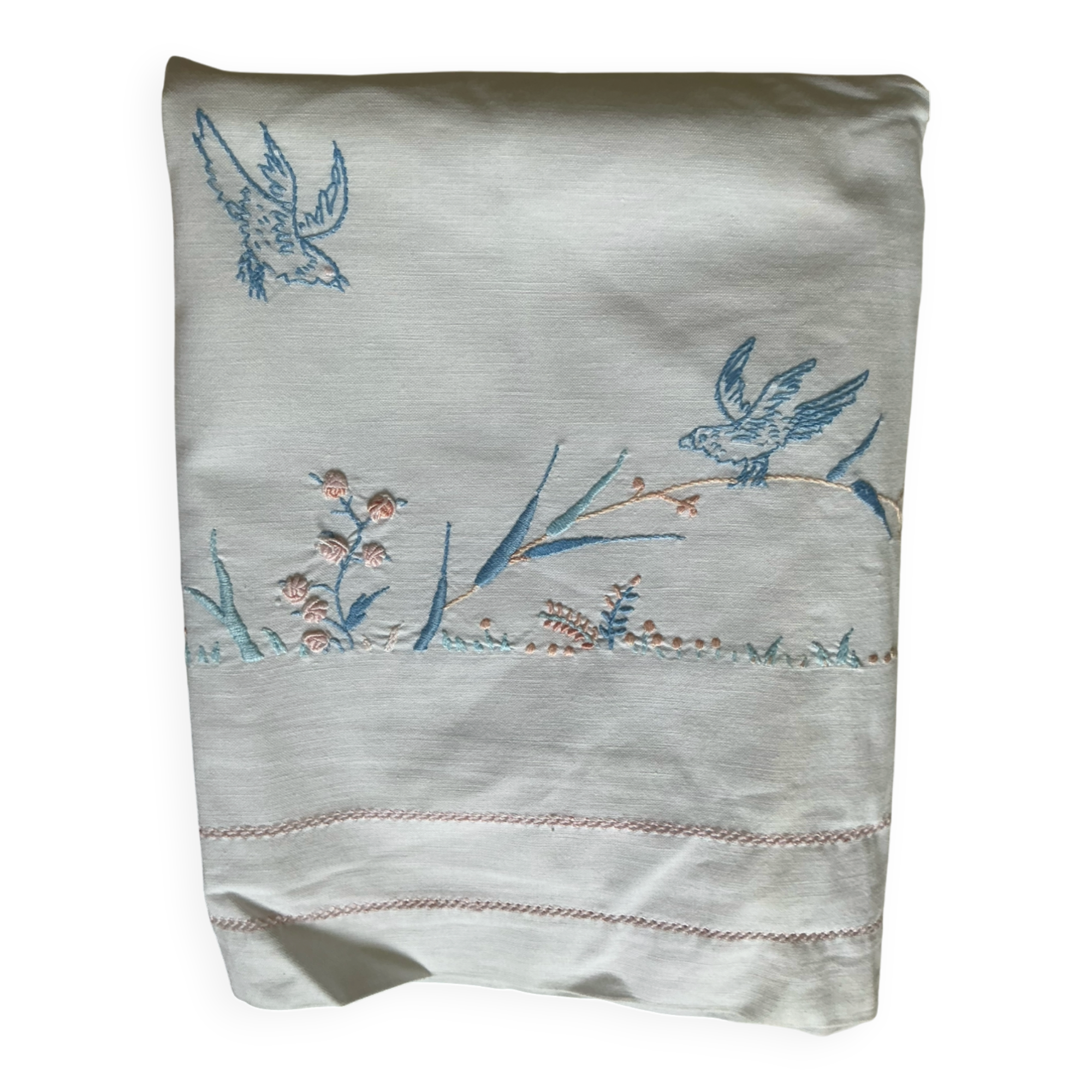 Embroidered children's sheet 112 X 78 cm