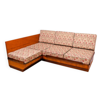 Mid century corner folding sofabed by Jindřich Halabala for UP Závody, 1950´s