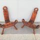 Paire de tabourets de traite brutalistes