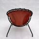 Vintage leather balloon chair, 1960s