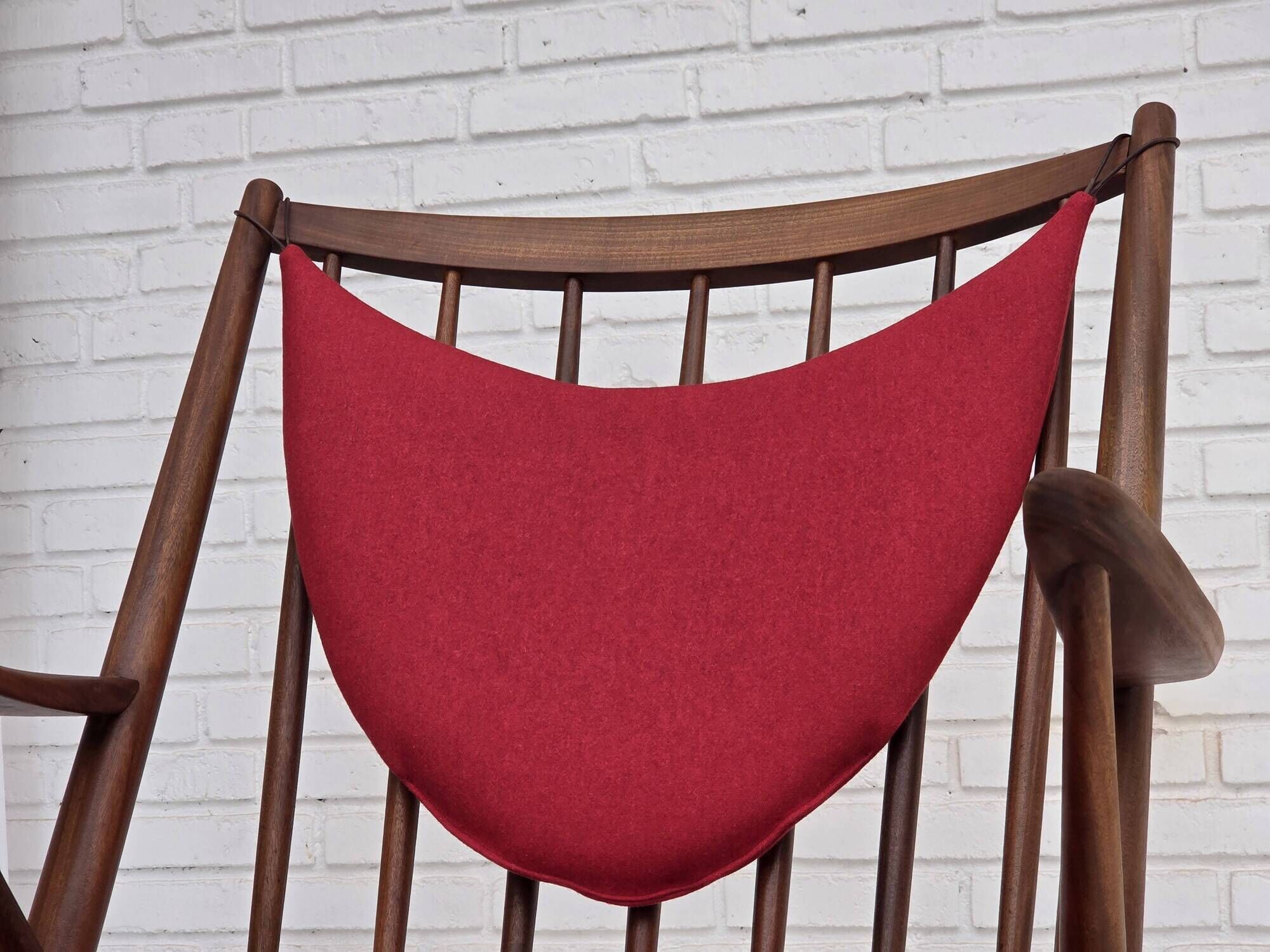 1960s Danish rocking chair by Frank Reenskaug, model 182, reupholstered.