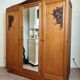 art deco period wardrobe in blond oak circa 1940