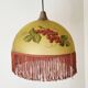 Set of 10 vintage 1960s glass shade lamps with grape decoration