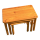 Vintage nesting table in chalet pine.