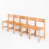 Chaise en hêtre massif conçues par André Sornay - France, années 1960