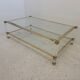 Table basse Plexi et alu doré, Pierre Vandel, 1970s