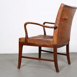 Vintage leather armchair of Danish design