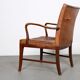 Vintage leather armchair of Danish design