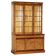 Buffet vintage en noyer burr avec vitres et éclairage, style Art Deco