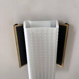 Vintage wall lamp, opaline and brass, France 1950