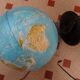 World map lamp