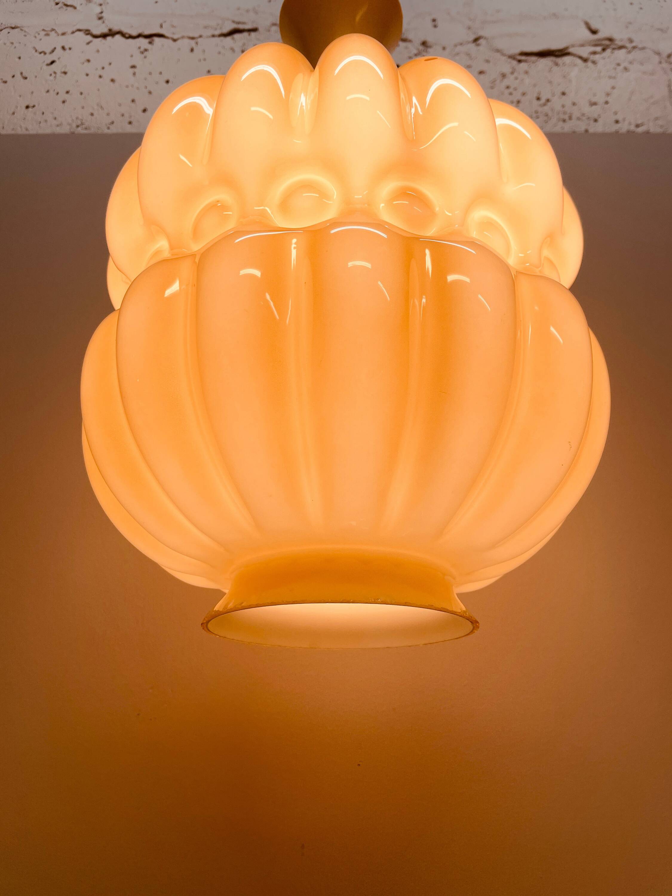 Glass pendant lamp, Polam-Meos, 1970s.