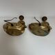 Pair of brass duck lamps, 1980