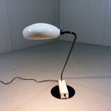 Lampe de bureau italienne en blanc et noir, années 1980