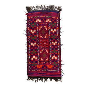 Small Vintage Turkish Kilim Rug 152x75 cm Wool Kelim