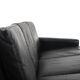 Mid Century Danish black Leather Sofa Set