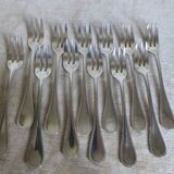 Twelve Christofle Metal Dessert Forks