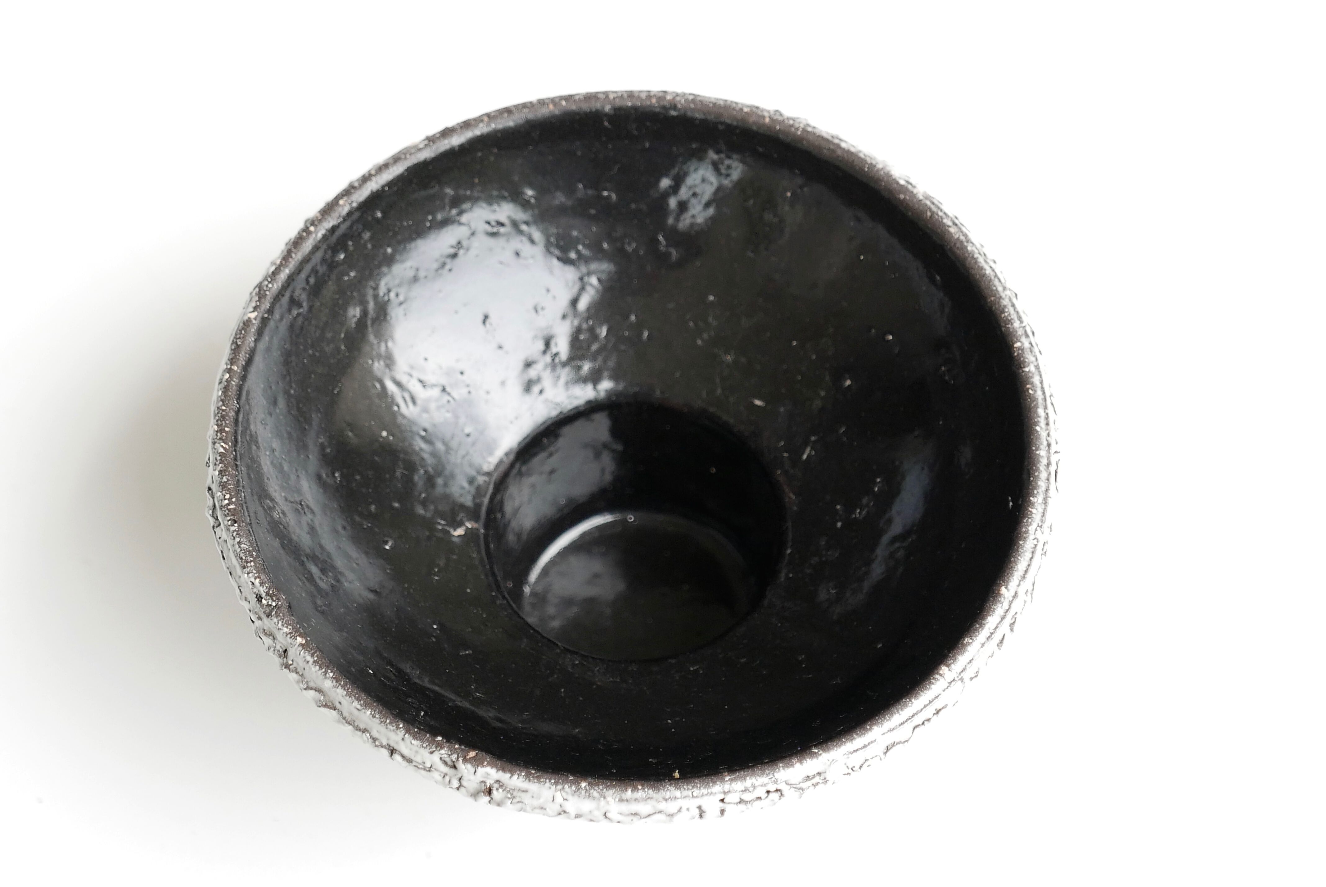 White and Black ceramic pot, years 60