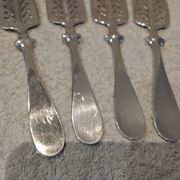4 silver-plated absinthe spoons by Christofle, 17.5cm