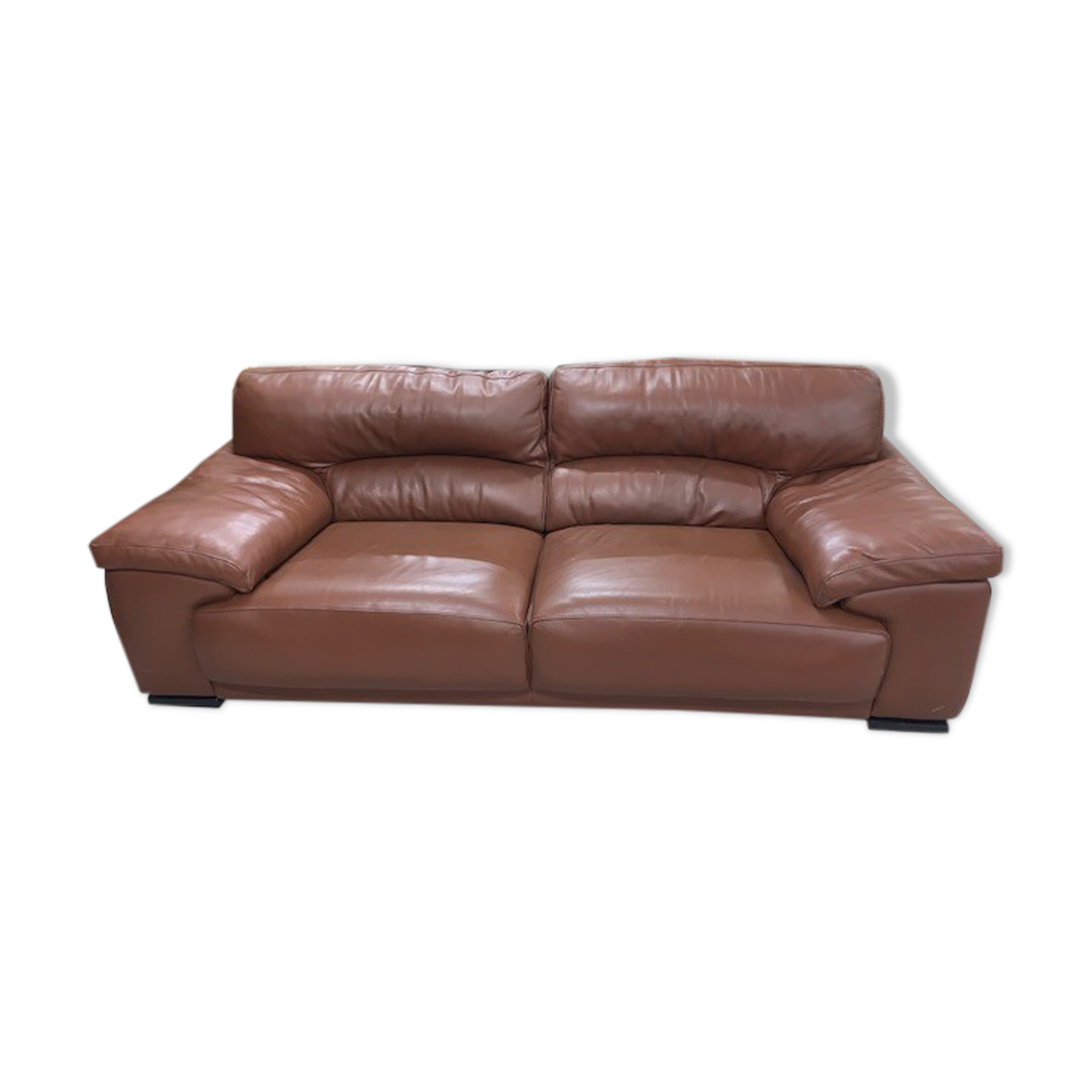 Canapé 3 Places En Cuir Roche Bobois - Occasion, état Correct - Design Haut De Gamme - Pour Salon Ou Bureau