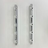 Set of 2 Targetti Sankey chrome wall lamps, 1970s