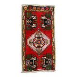 Small Vintage Turkish Rug 103x52 cm, Short Runner, Tribal, Shabby, Mini Carpet