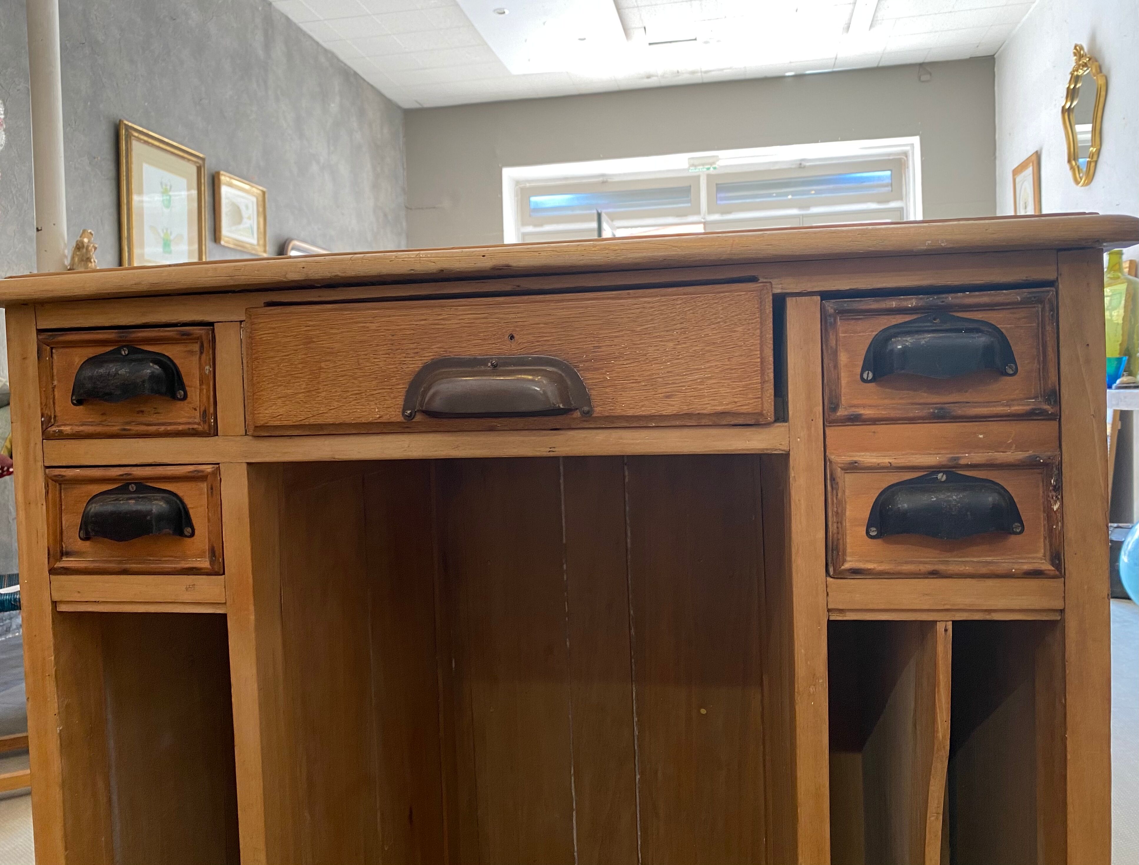 Vintage store checkout counter