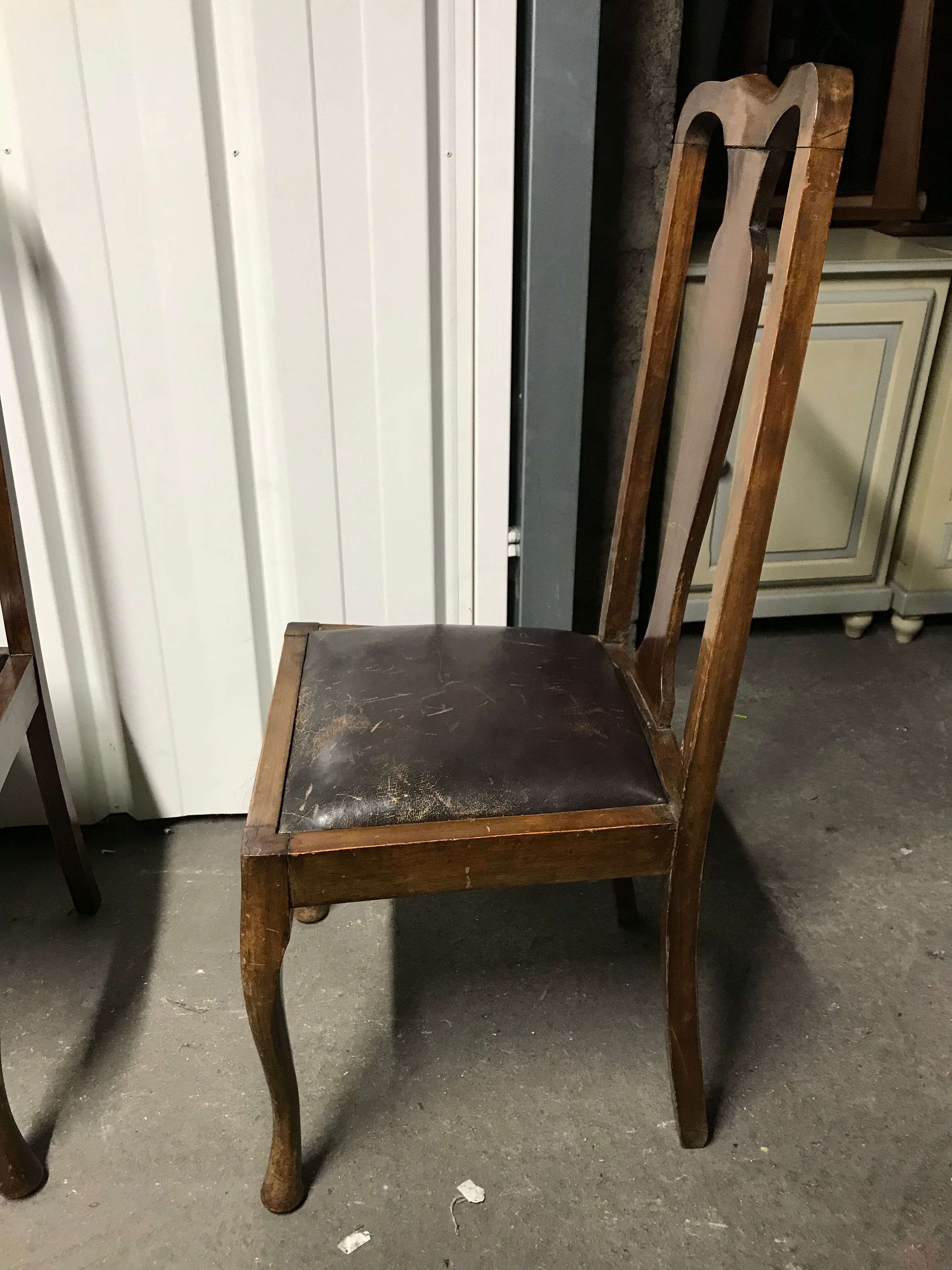 4 english chairs leather suite