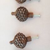 Set of wrought iron furniture knobs