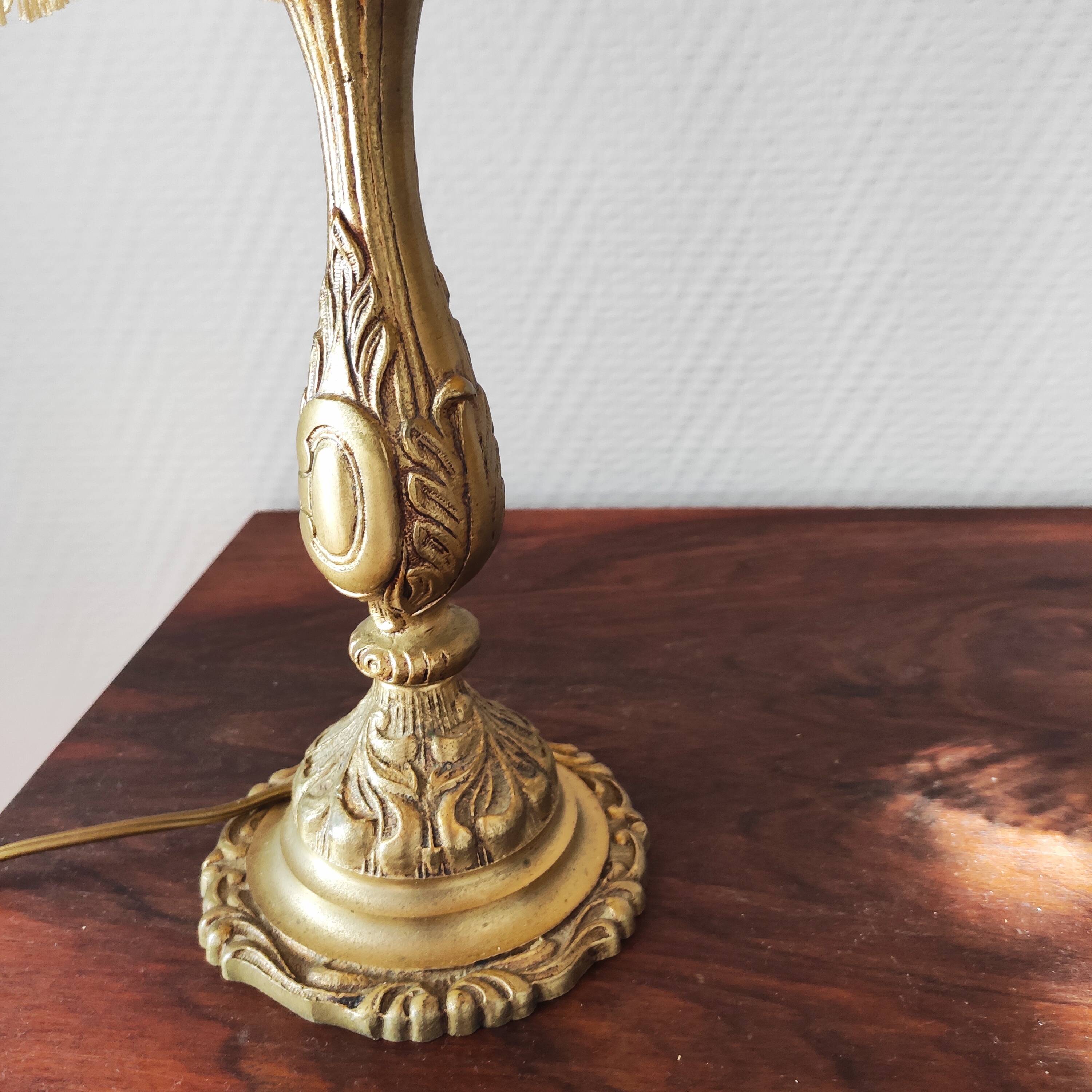 Pair of classic brass lamps from the 1950s