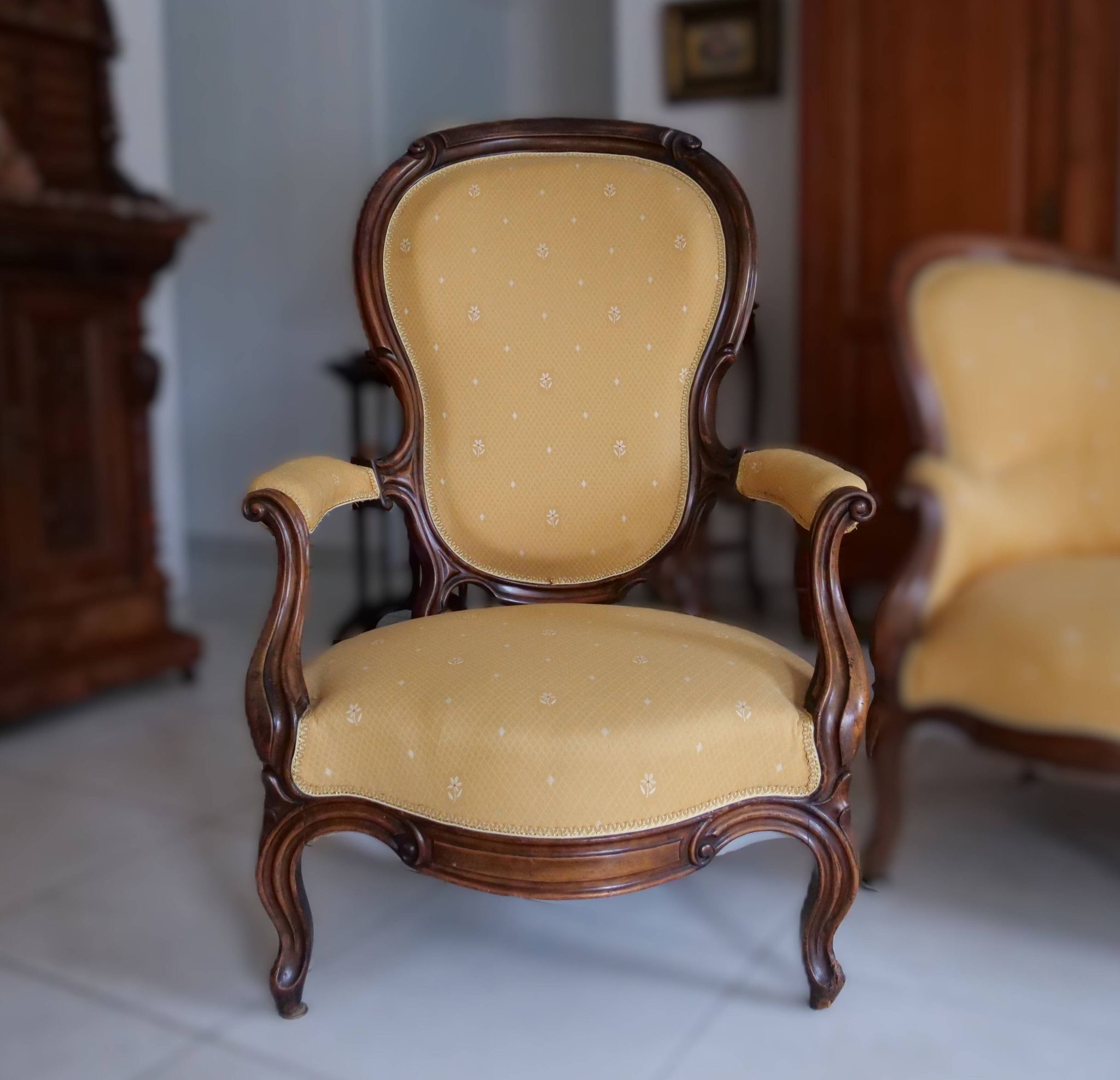 Napoleon III salon set – sofa and 2 armchairs, 19th century