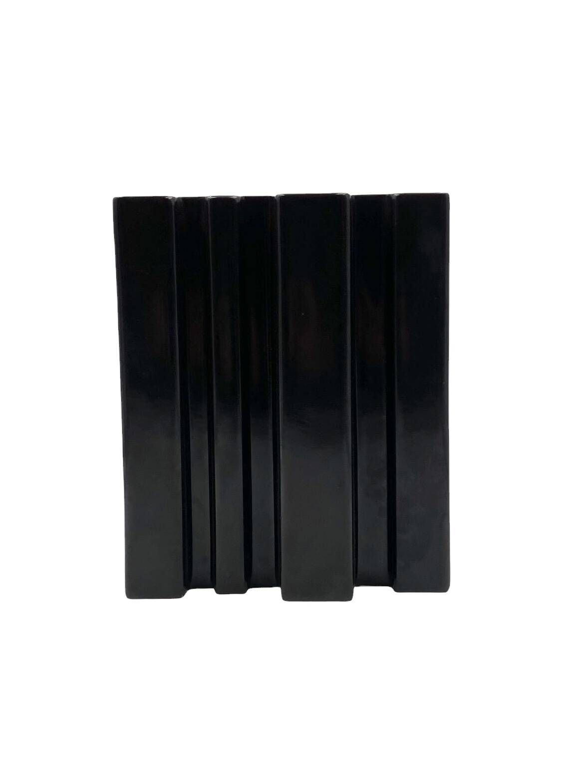 Angelo Mangiarotti, Space age brown ceramic vase, Fratelli Brambilla Italy ca. 1968