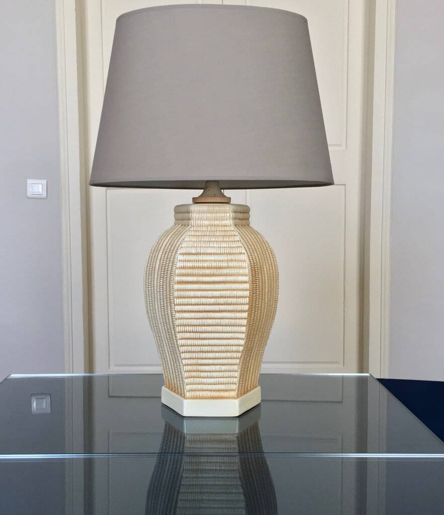 Vintage Living Room Lamp Base - Ceramic Earthenware Decoration 1970 -1980