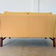 VINTAGE DANISH RETRO SKIPPER 2 PERSON SOFA IN BUTTERMILK LEATHER
