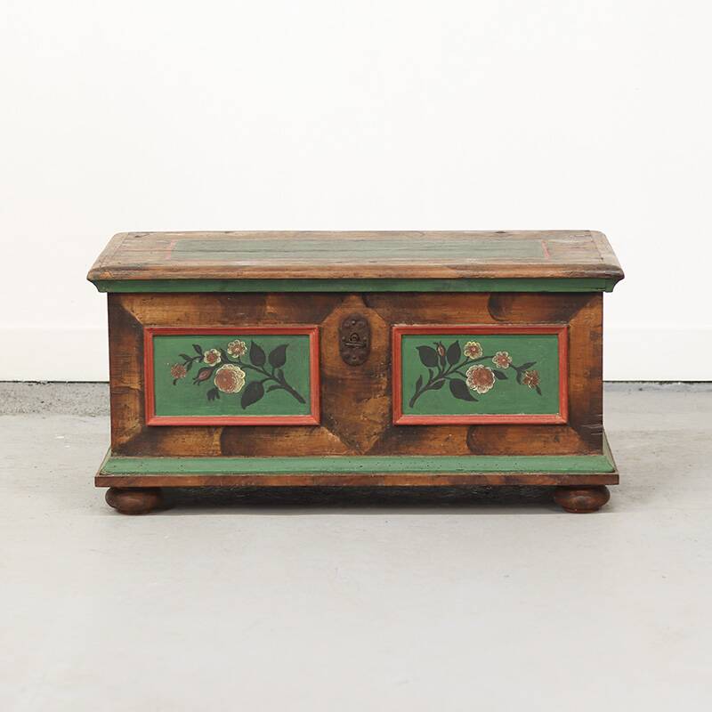 Painted Folk Art Bridal Chest