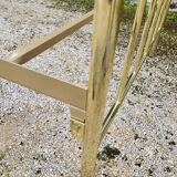 Vintage single bed and nightstand in gilded brass