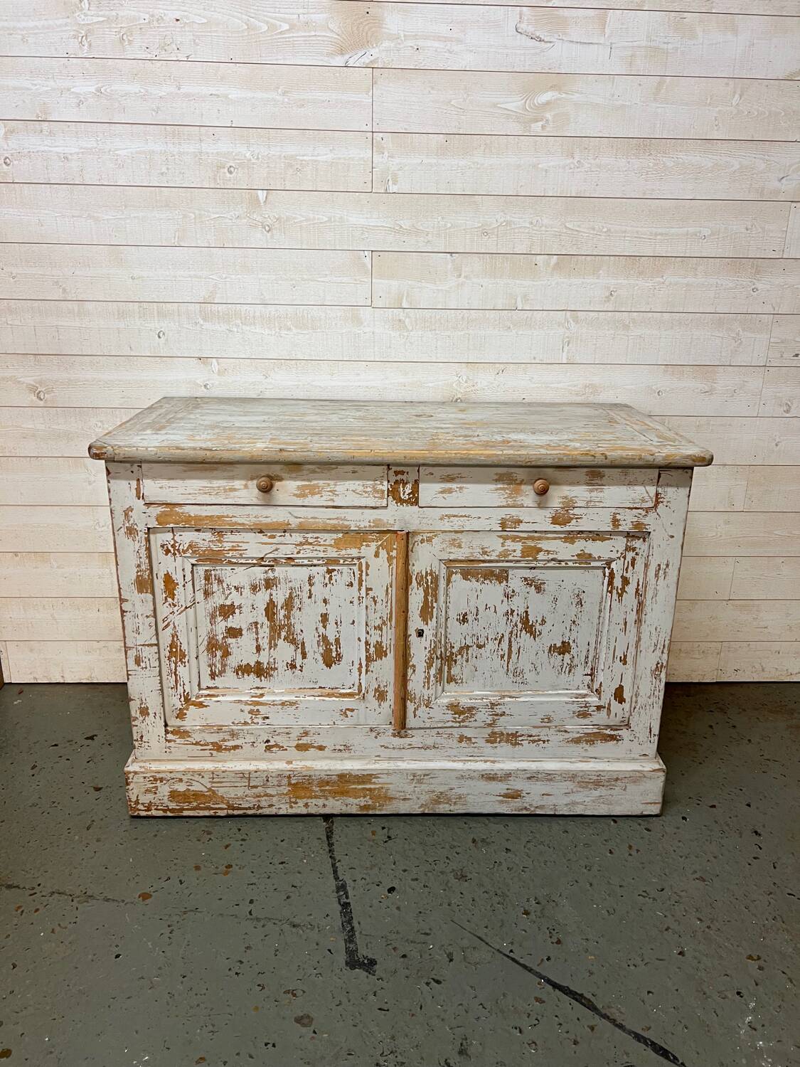 White patinated buffet