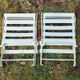 Set of two antique folding garden chairs, ideal for small balconies