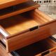 Mahogany veneer desk by Pierre Guariche for Minvielle, 1950s