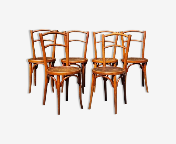 6 chaises bistrot années 20 assise fleurie